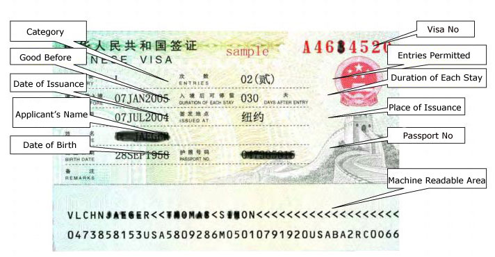 china visa